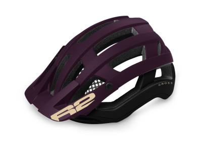 Cyklistická prilba R2 CROSS matná fialová, matná čierna